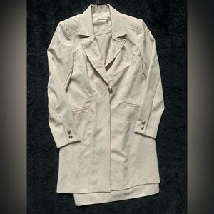 Vintage 90s Scarlett 2-Piece Ivory Dress Sz 6 100% Polyester PreOwned Made US